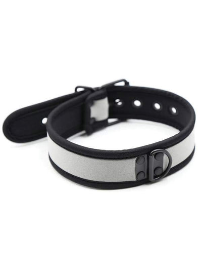 love in leather neoprene collar grey is soft and padded for comfort
